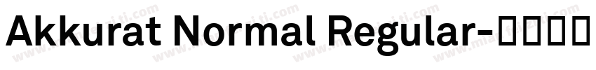 Akkurat Normal Regular字体转换